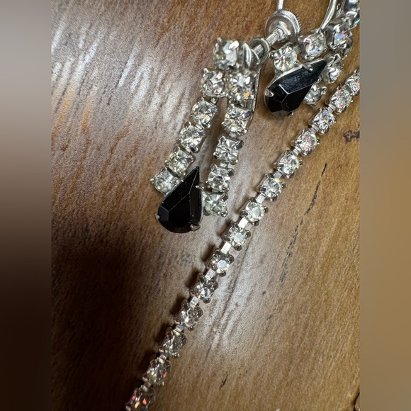 Vintage Silver tone Rhinestone 3 piece Set preowned - Picture 13 of 16